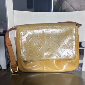 Louis Vuitton Gold and Tan Crossbody Bag